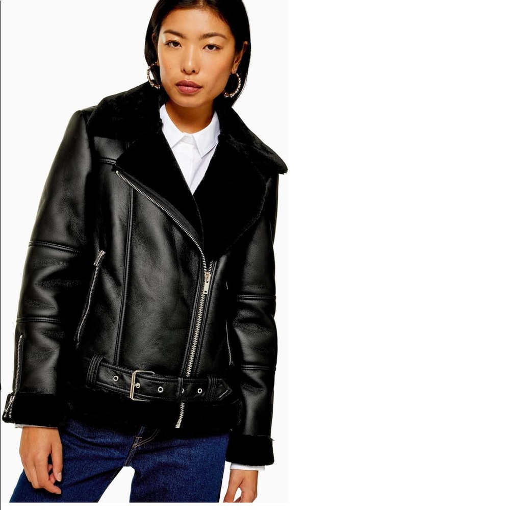 Shearling Biker Jacket